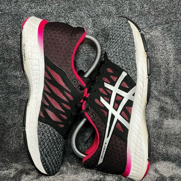 ASICS Gel-Exalt 4 Womens Black Pink Athletic Running Tennis Shoes Size 7.5 - Picture 1 of 7